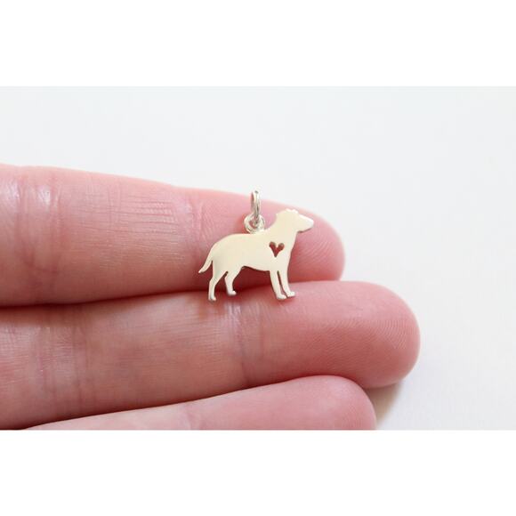 Sterling Silver Labrador Dog Charm - Picture 1 of 3